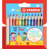 STABILO crayon de couleur triangulaire trio pais, court