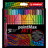 STABILO stylo-feutre pointMax ARTY, tui carton de 32