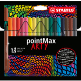 STABILO stylo-feutre pointMax ARTY, tui carton de 18