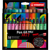 STABILO feutre Pen 68 MAX, tui de 24 ARTY