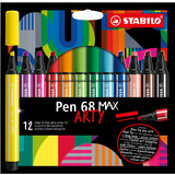 STABILO feutre Pen 68 MAX, tui de 12 ARTY