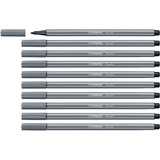 STABILO stylo feutre pen 68, trac: 1,0 mm, gris fonc