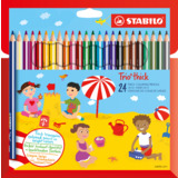 STABILO crayon de couleur Trio long, corps large, tui de 24