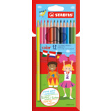 STABILO crayons de couleur color, hexagonal, tui de 12