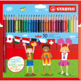 STABILO crayons de couleur color, hexagonal, tui en carton