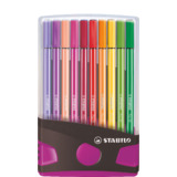 STABILO stylo feutre pen 68, colorparade de 20, gris/rose