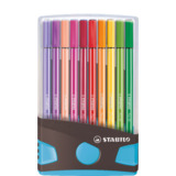 STABILO stylo feutre pen 68, colorparade de 20, gris/bleu