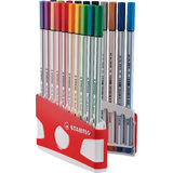 STABILO feutre de dessin Pen 68 brush, colorparade de 20