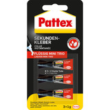Pattex colle instantane mini TRIO, 3 tubes de 1 g,