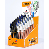 BIC stylo  bille rtractable 4 Colours, prsentoir de 24
