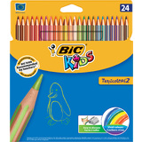 BIC kids Crayons de couleur Tropicolors, tui en carton