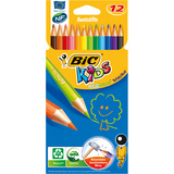 BIC kids Crayons de couleur evolution ecolutions, tui de 12