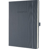 sigel carnet de notes Conceptum, A4, quadrill, gris