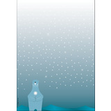 sigel papier  motif de Nol "Polar bear with candle", A4