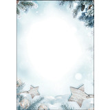 sigel papier  motif de Nol "Snow Star", A4, 90 g/m2