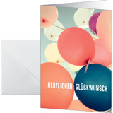 sigel geburtstagskarte "Balloons", (B)105 x (H)148 mm