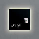 sigel tableau magntique en verre artverum LED light, noir