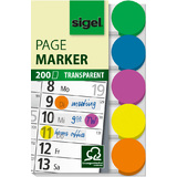 sigel marque-page repositionnable avec point color, 50x12mm