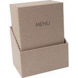 sigel chemise pour cartes de menu "MENU", beige, A4