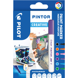 PILOT marqueur  pigment PINTOR, fin, set de 6 "CREATIVE"