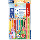 STAEDTLER crayon de couleur Noris jumbo, tui 10+2