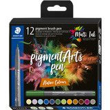 STAEDTLER feutre pigment brush pen "Nature Colours"