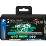 STAEDTLER feutre pigment brush pen "Greens & Turquoises"