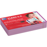 Oxford fiches "Flash 2.0", 75 x 125 mm, lign, lilas
