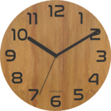UNiLUX horloge murale /  quartz PALMA Bamboo, bambou noir