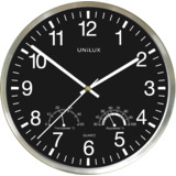 UNiLUX horloge murale WETTY, diamtre : 300 mm, noir