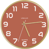 UNiLUX horloge murale  quartz "BALTIC", rouge brique