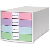 HAN module de classement IMPULS, 4 tiroirs, blanc/pastel