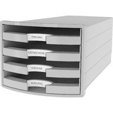 HAN module de rangement IMPULS 2.0, 4 tiroirs ouverts, gris