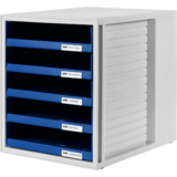 HAN module de classement, 5 tiroirs ouverts, gris/bleu