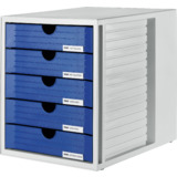 HAN module de classement SYSTEMBOX, 5 tiroirs, gris/bleu