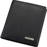 Alassio mini portefeuille, cuir, format haut, noir