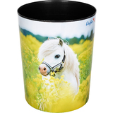 Lufer corbeille  papier "cheval dans un champ de colza"