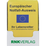 RNK carte sanitaire européenne d'urgence, 105 x 75 mm, dans