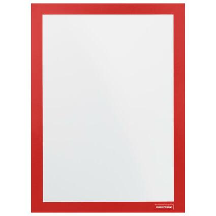 magnetoplan Cadre d'affichage magnetofix, A4, rouge