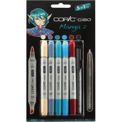 COPIC Kit de marqueurs ciao 5+1, Manga 2