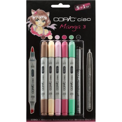 COPIC Kit de marqueurs ciao 5+1 Set, Manga 3