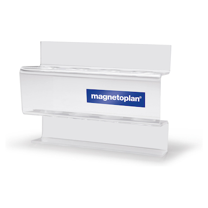 magnetoplan Porte-marqueur acrylique, pr 4 marqueurs tableau