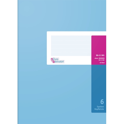 KNIG & EBHARDT Livre  colonne A4, 6 colonnes, 40 feuilles