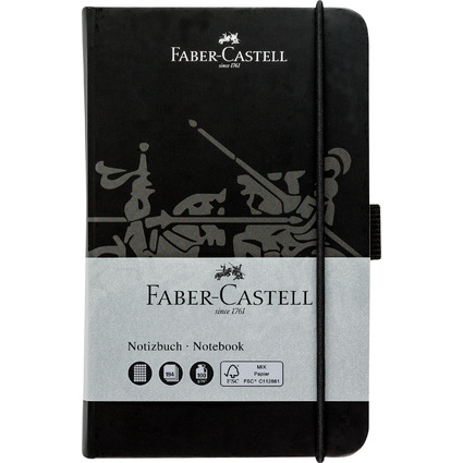 FABER-CASTELL Carnet, A6, quadrill, noir