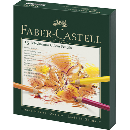 FABER-CASTELL Crayons de couleur POLYCHROMOS,bote d'atelier