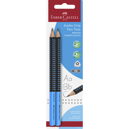 FABER-CASTELL Crayon Jumbo GRIP TWO TONE, carte blister