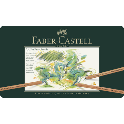 FABER-CASTELL Crayons de couleur PITT PASTELL, tui de 36 en