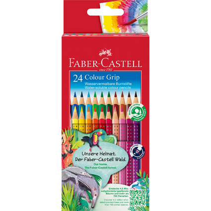 FABER-CASTELL Crayons de couleur Colour GRIP, tui de 24