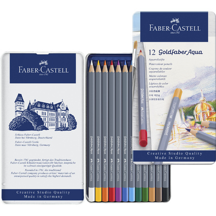 FABER-CASTELL Crayons de couleur aquarellables GOLDFABER