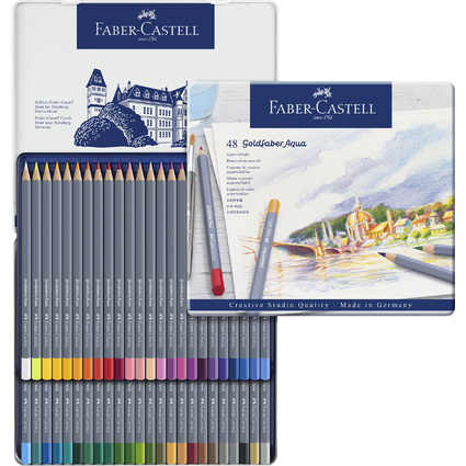 FABER-CASTELL Crayons de couleur aquarellables GOLDFABER